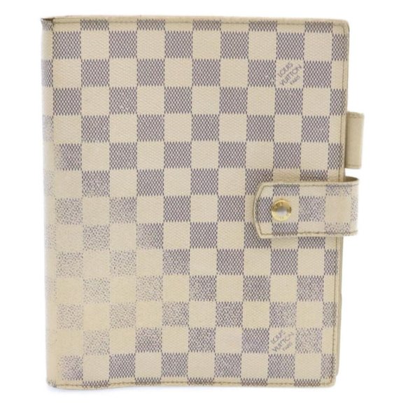LOUIS VUITTON Damier Azur Agenda GM Day Planner Cover LV Auth - Picture 1 of 16